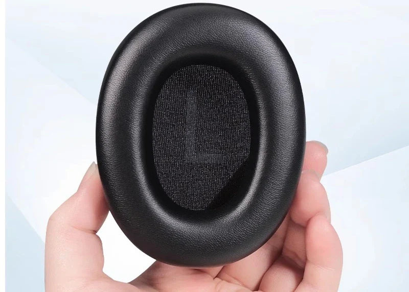 Replacement Protein Leather Ear Pads with Buckle – Soft Foam Cushion Earpads for QCY H3/H4/H3 Lite & TOZO HT2 Headphones High Quality Comfort Upgrade