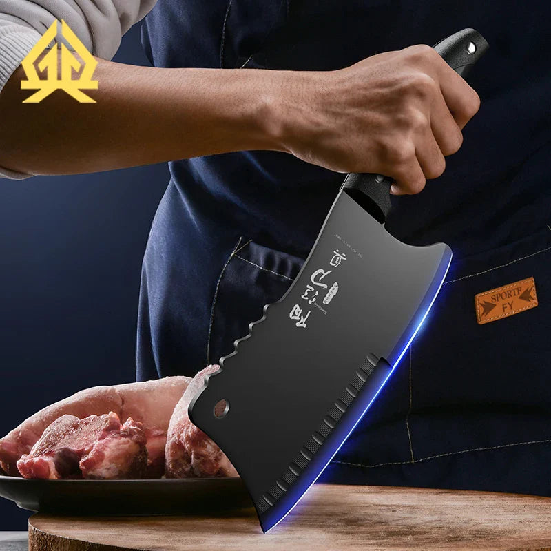 XTL Bone Knife - Dual Purpose Sharp Kitchen Knife, Chef's Commercial Bone Chopping Knife for Household Use