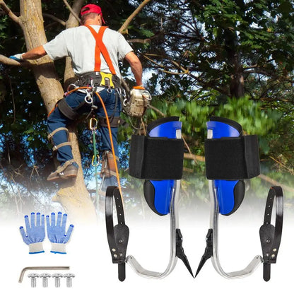 Heavy Duty Tree Climbing Gear Kit – Pole Gaffs, Shoes, and Harness for Outdoor Jungle Adventures