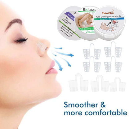 Professional Snore Stopper Set - Anti-Snoring Solution with Nose Vents & Nasal Dilators - 3/4PCS for Better Sleep