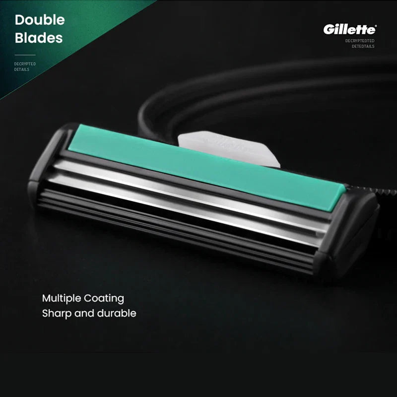Gillette Vector 2 Razor Set for Men - 9 Blades with 2-Layer Razor Blades for Smooth Shaving