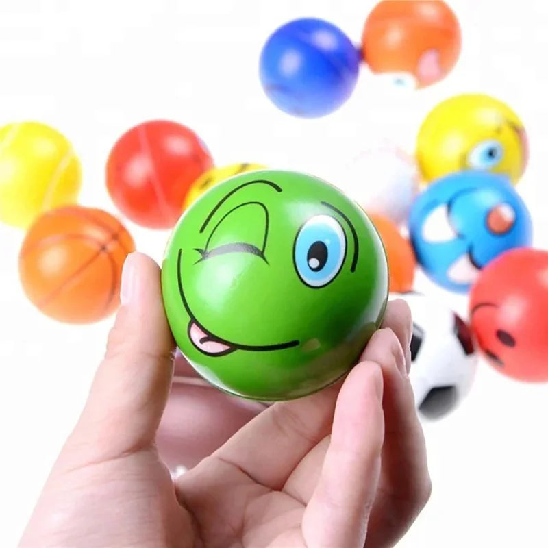 Funny Sponge Pressure Soft Ball — PU Foam Squeeze Toy for Kids, Stress Relief and Wrist Action Toy