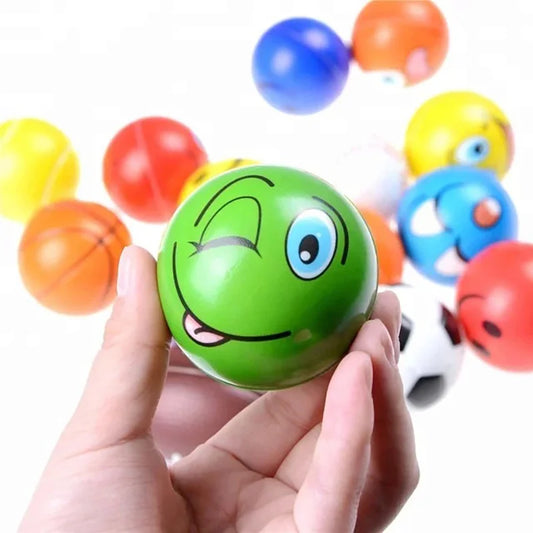 Funny Sponge Pressure Soft Ball — PU Foam Squeeze Toy for Kids, Stress Relief and Wrist Action Toy