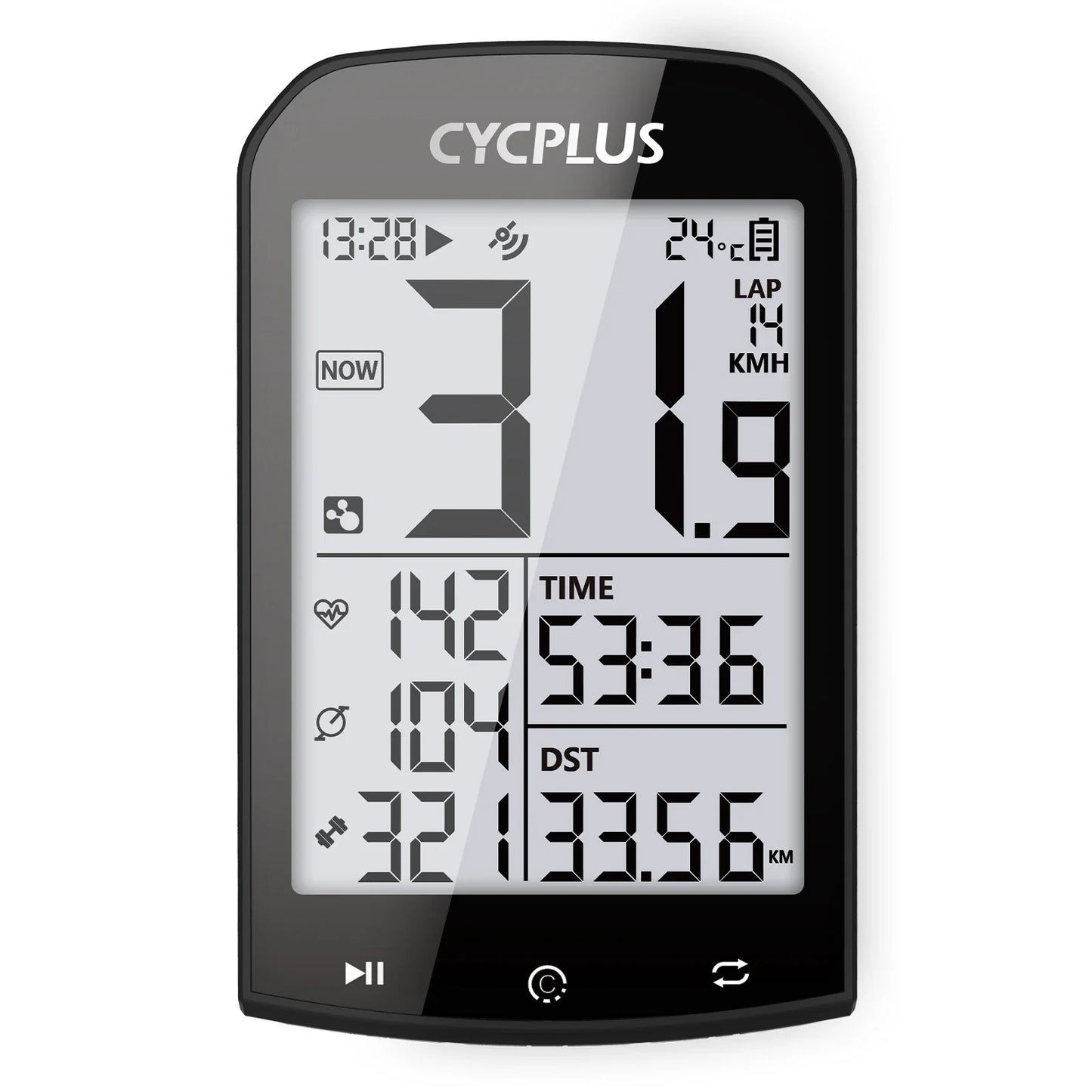 CYCPLUS M1 GPS Bicycle Computer - Bluetooth 5.0 & ANT+ Cycling Speedometer | Speed Meter Compatible with Garmin Zwift | Bike Accessories