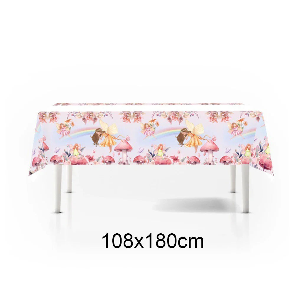Pink Butterfly Fairy Party Tableware Set – Disposable Plates, Cups & Napkins for Birthday, Wedding & Baby Shower Decor