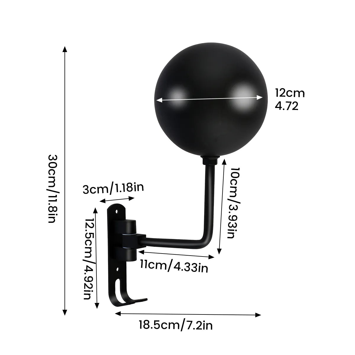 Stainless Steel Motorcycle Helmet Rack: 180° Rotation Wall Mount Helmet Holder with Double Hook for Bike Helmets