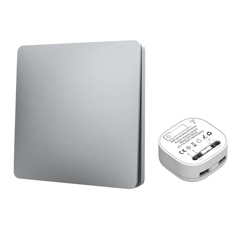 RF433 Frameless Large Panel Self-Powered Wireless Switch – Battery-Free Waterproof Outdoor Kinetic Light Control