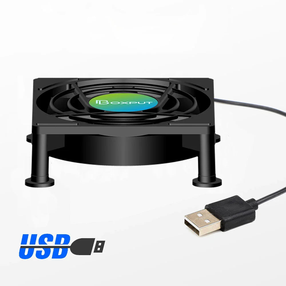 USB Mini Cooling Fan for TV Box – Silent Radiator Cooler for Android Set-Top Boxes 2025