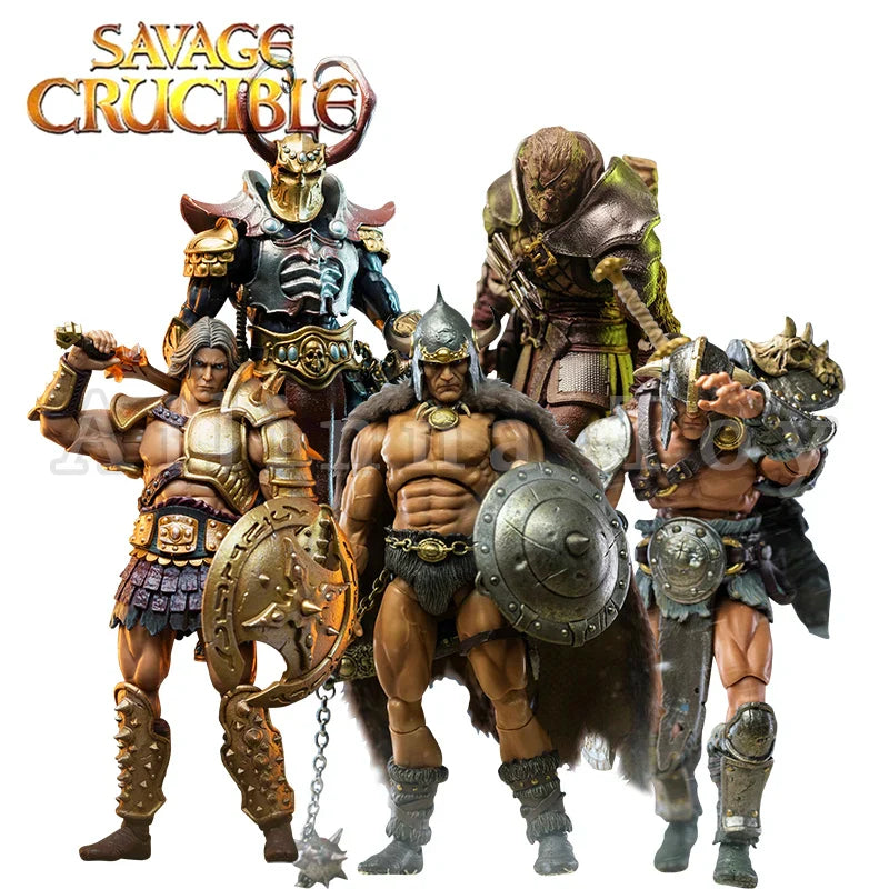 Harbinger Studios 1/12 7-Inch Action Figure – Savage Crucible Wave 2 Jaeger Nashom Krieger Whoman Barbarian Anime Model Gift