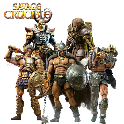 Harbinger Studios 1/12 7-Inch Action Figure – Savage Crucible Wave 2 Jaeger Nashom Krieger Whoman Barbarian Anime Model Gift
