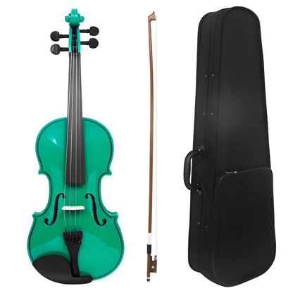 IRIN V-10 Acoustic Violin - Solid Wood Beginner Fiddle with Case, Bow & Accessories for Student Musicians