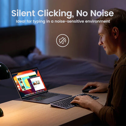 UGREEN Wireless Bluetooth 5.0 & 2.4G Keyboard – 99 Keycaps Russian/Korean/English, USB-C Rechargeable for MacBook, iPad, PC & Tablet