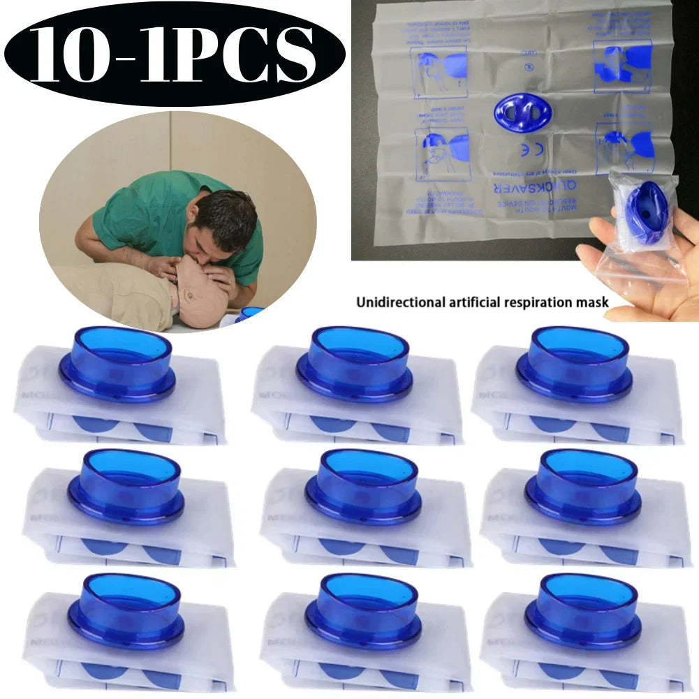 Disposable First Aid Breathing Respirator – Portable CPR Resuscitation Mask for Emergency Artificial Respiration