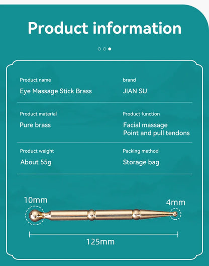 Copper Gua Sha Stick & Metal Massage Tools | Facial, Foot & Ear Point Probe for Beauty & Relaxation