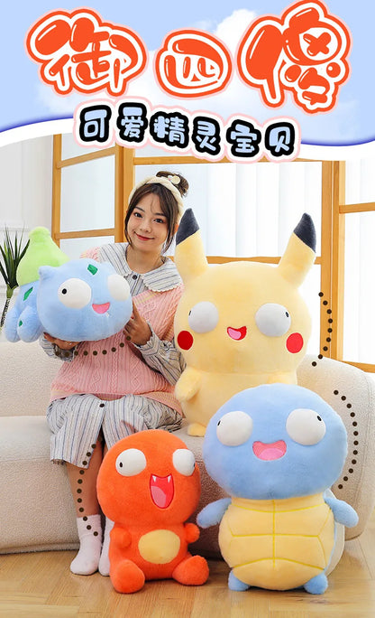 23cm Cute Pokemon Plush Toys — Pikachu, Charizard & Squirtle Soft Sleeping Pillow Dolls, Christmas Gift