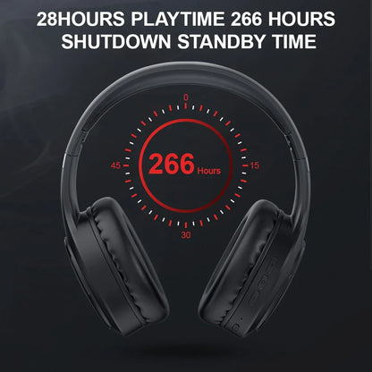 Siindoo JH-919 Wireless Bluetooth Headphones - Foldable Stereo Earphones with Super Bass, Noise Reduction, and Mic for iPhone, Laptop, PC, TV
