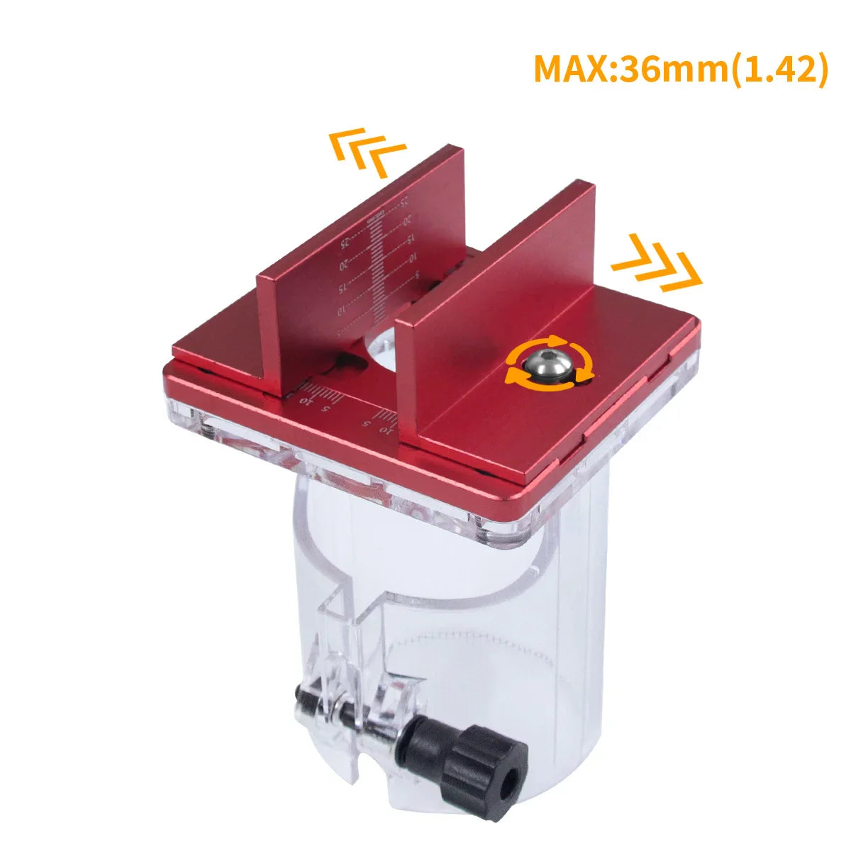 Slotting Guide Base for 65mm Trimming Machine – 2-in-1 Furniture Concealed Connector & Buckle Fastener (Wood Milling Base)