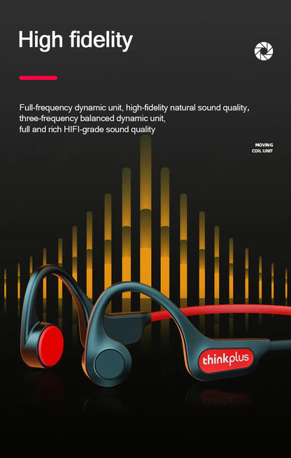 Lenovo X3 Pro Bone Conduction Earphones – Wireless Bluetooth HiFi Ear-Hook Headset with Mic, Waterproof Earbuds