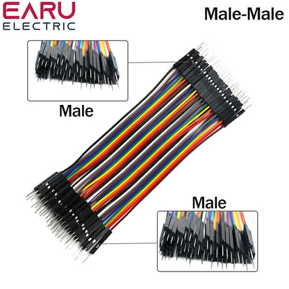 40-Pin Dupont Jumper Wires — 10/20/30cm Male-to-Male, Female-to-Female, Male-to-Female Cable for PCB DIY Kits