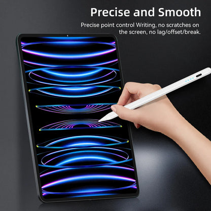 Apple Pencil Stylus for iPad — Palm Rejection & Power Display — Compatible with iPad Pro, Air, Mini (2018–2022)