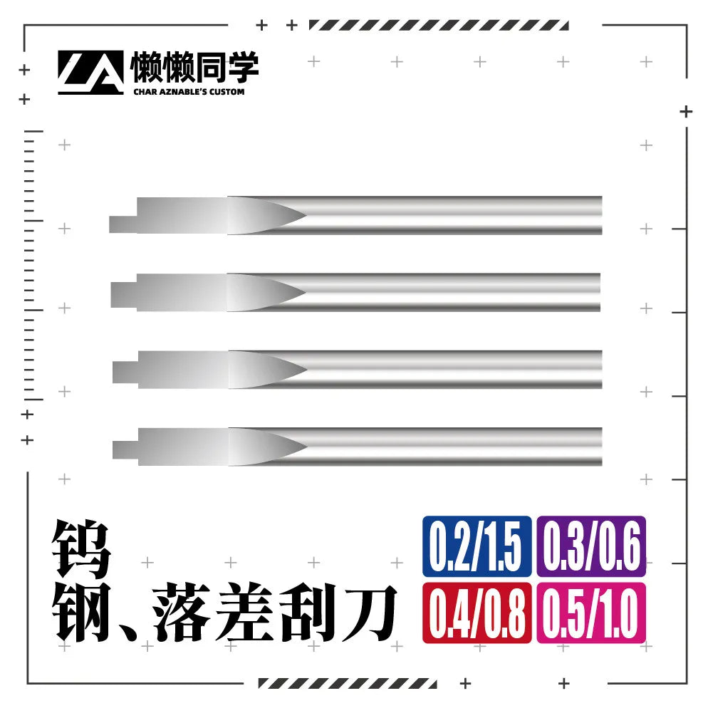 100shiki Tungsten Steel Step Scraper – Modeling Scribing & Push Knife Tool for Precision Model Making & Hobby Craft