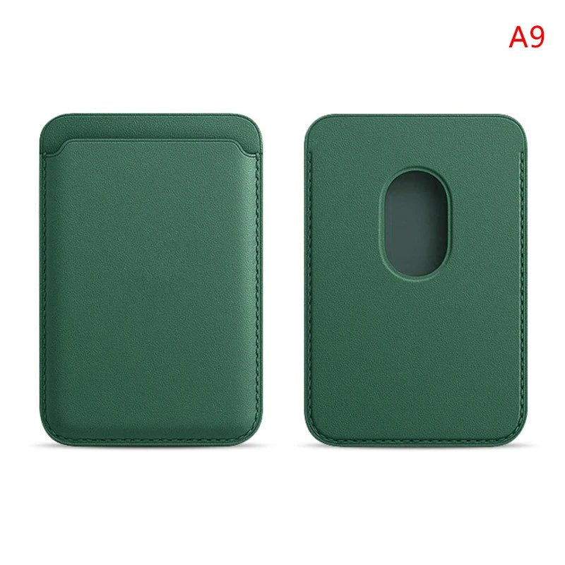 Luxury Magnetic Leather Wallet Case for iPhone 12–16 Pro Max — MagSafe Card Holder Phone Cover