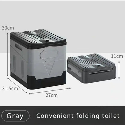 Portable Outdoor Camping Toilet – Odor-Proof Folding Emergency & Multifunctional Travel Toilet