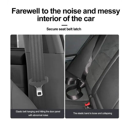 Adjustable Magnetic Car Seat Belt Holder: Anti-Wear Stabilizer Clip for Auto Seat Safety - Interior Supplies Accessory
