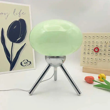 Bauhaus Mushroom Table Lamp - Mid-Century Nordic Glass Bedside Light for Modern Bedroom Decor