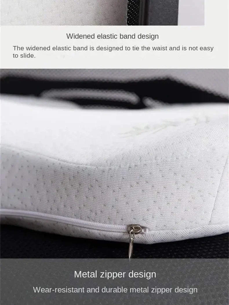 Orthopedic Memory Foam Seat Cushion – Hemorrhoid Relief, Car & Office Chair Lumbar Support, Breathable Pain Relief Pillow