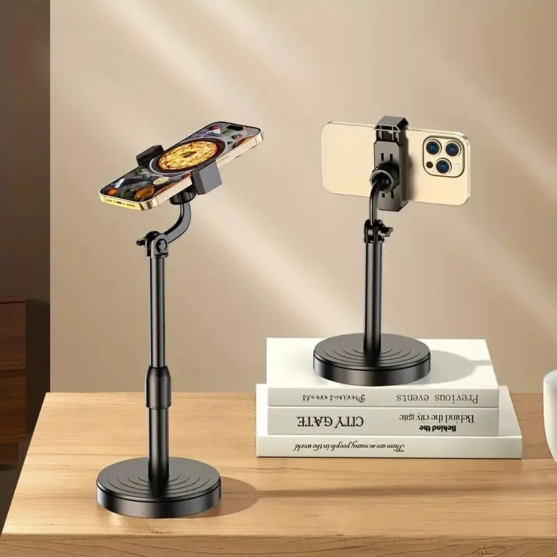 Multifunctional Phone Tripod Stand - Adjustable Height Telescopic Live Streaming Bracket Portable Mount