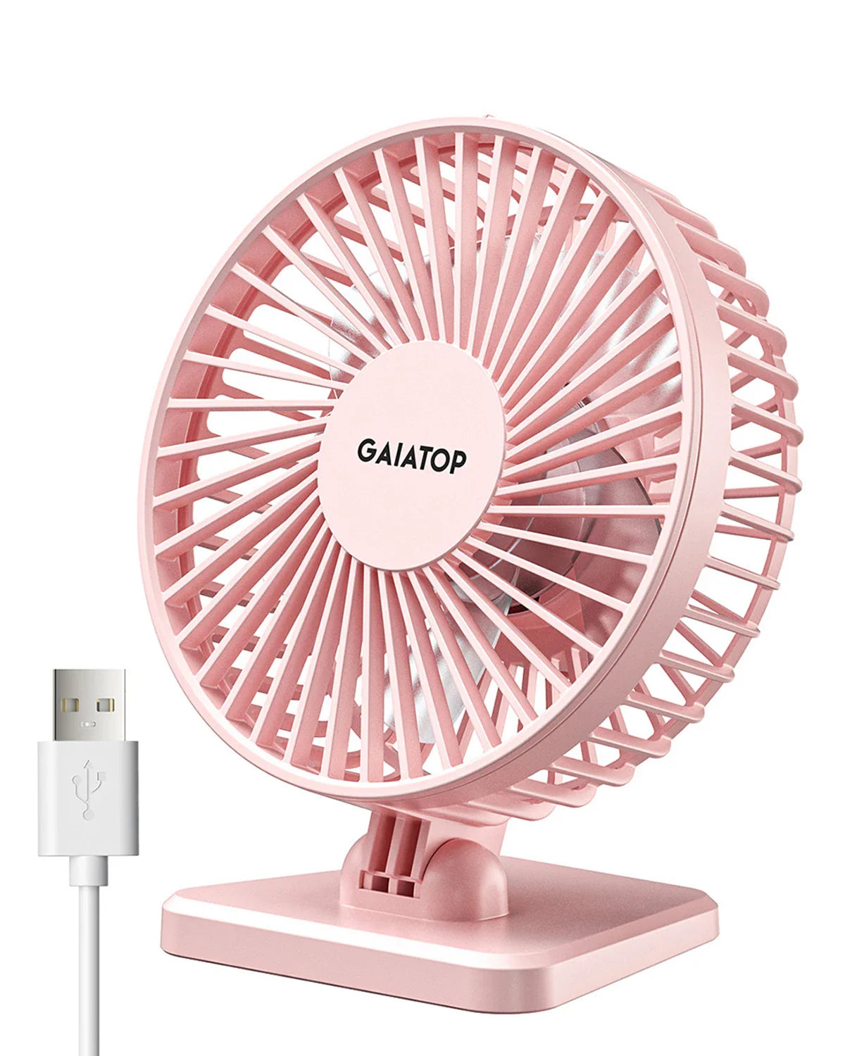 GAIATOP Mini USB Desktop Fan – Portable Quiet Cooling Fan with 3-Speed Adjustment for Home and Office Use