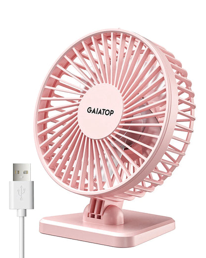 GAIATOP Mini USB Desktop Fan – Portable Quiet Cooling Fan with 3-Speed Adjustment for Home and Office Use