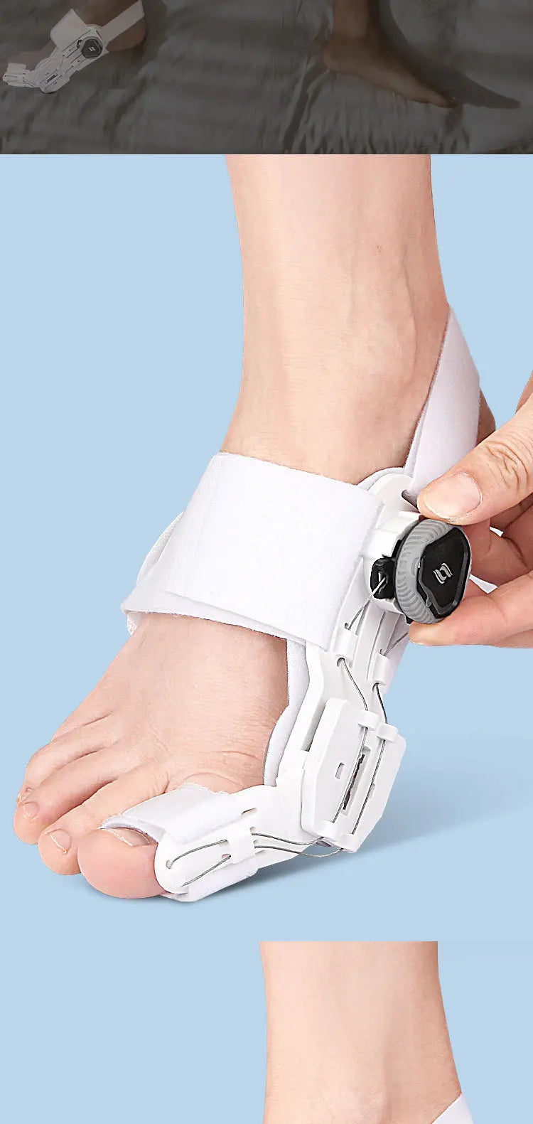 Bunion Corrector for Men & Women – Adjustable Hallux Valgus Toe Separator & Pedicure Straightener