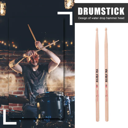 2PCS 5A/7A American Hickory Drumsticks – Jazz Mallets for Acoustic & Electronic Drums, Percussion Drum Sticks