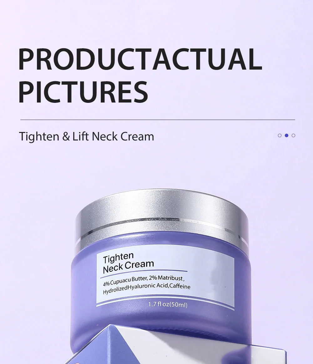 Neck Lift Cream — Firming, Tightening & Brightening, Reduces Fine Lines, Moisturizing & Smoothing Neck Care