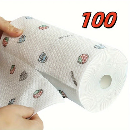 Absorbent Kitchen Dishcloth Roll - Thickened Dry & Wet Cleaning Cloth for Dishes and Sinks