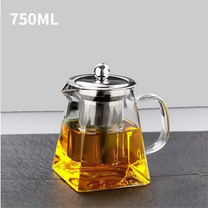 Glass Teapot with Infuser Tea Set - Kettle Maker Jug for Home, Kitchen, Dining & Bar Teaware