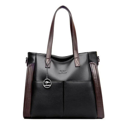 Luxury Women’s Leather Casual Tote Bag – High Quality Large Shoulder & Crossbody Handbag