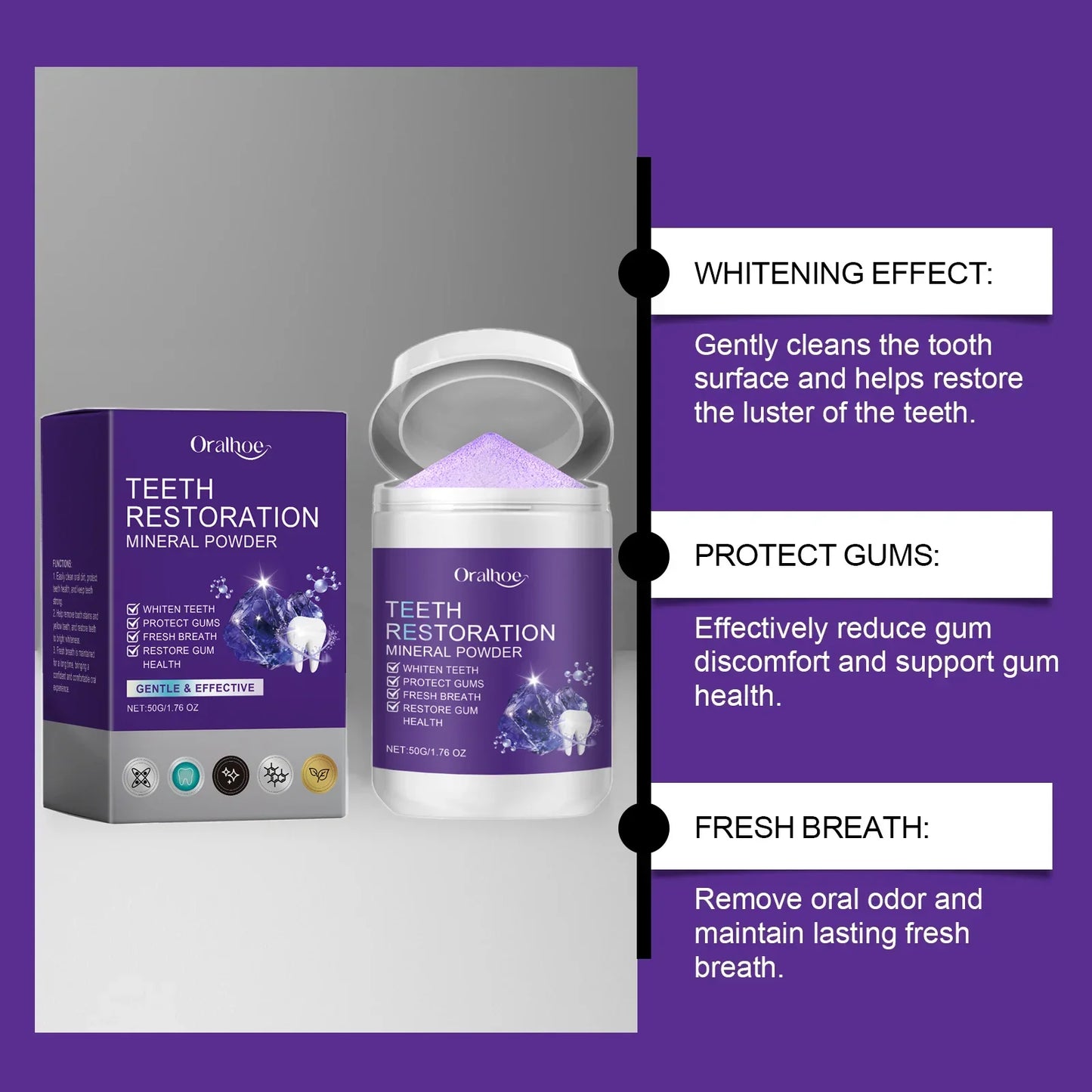 Teeth Restoration Mineral Powder – Enamel Repair & Tooth Strengthening Formula