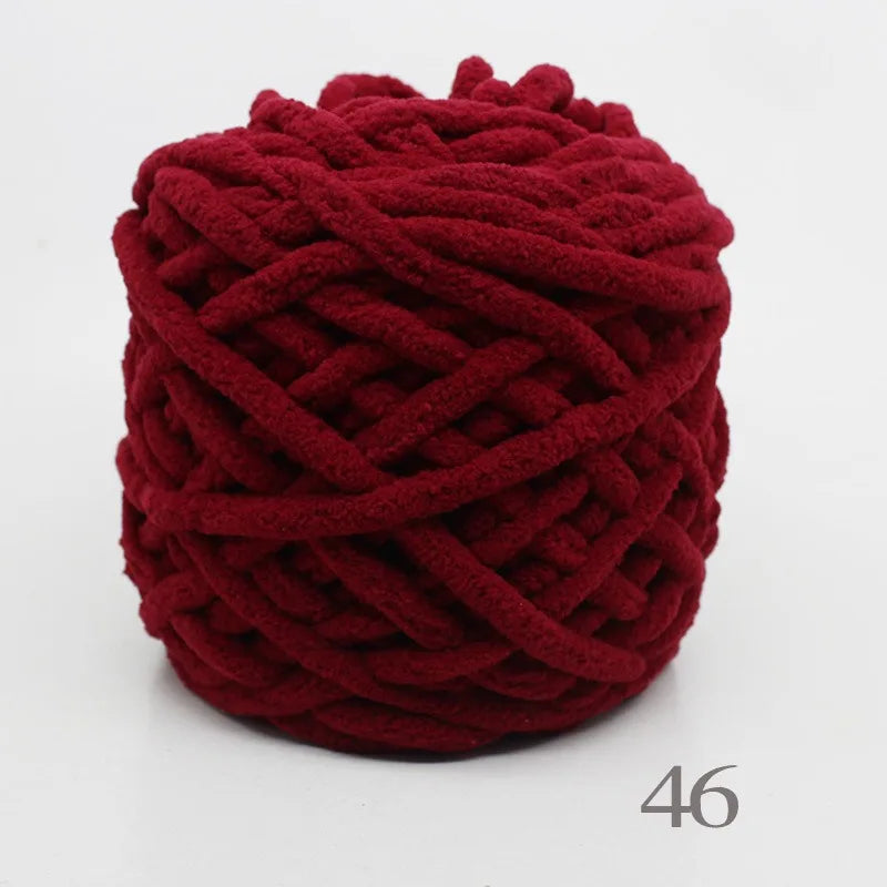 3PCS 300g Soft Chenille Knitting Yarn – Thick Ice Strip Cotton Wool Yarn for DIY Handmade Blankets, Scarves & Craft Projects