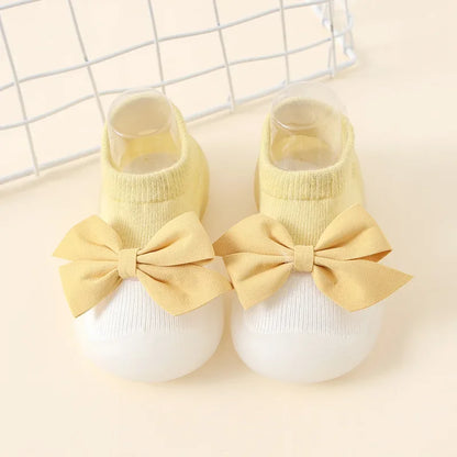 Newborn Baby Shoes — Embroidered Nonslip Socks & Soft Rubber Sole Booties for Boys & Girls