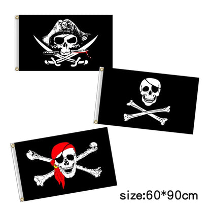 One Piece Pirate Skull Flag – Luffy Straw Hat Pirates Wall Decor & Banner for Kids' Bedroom, Gift