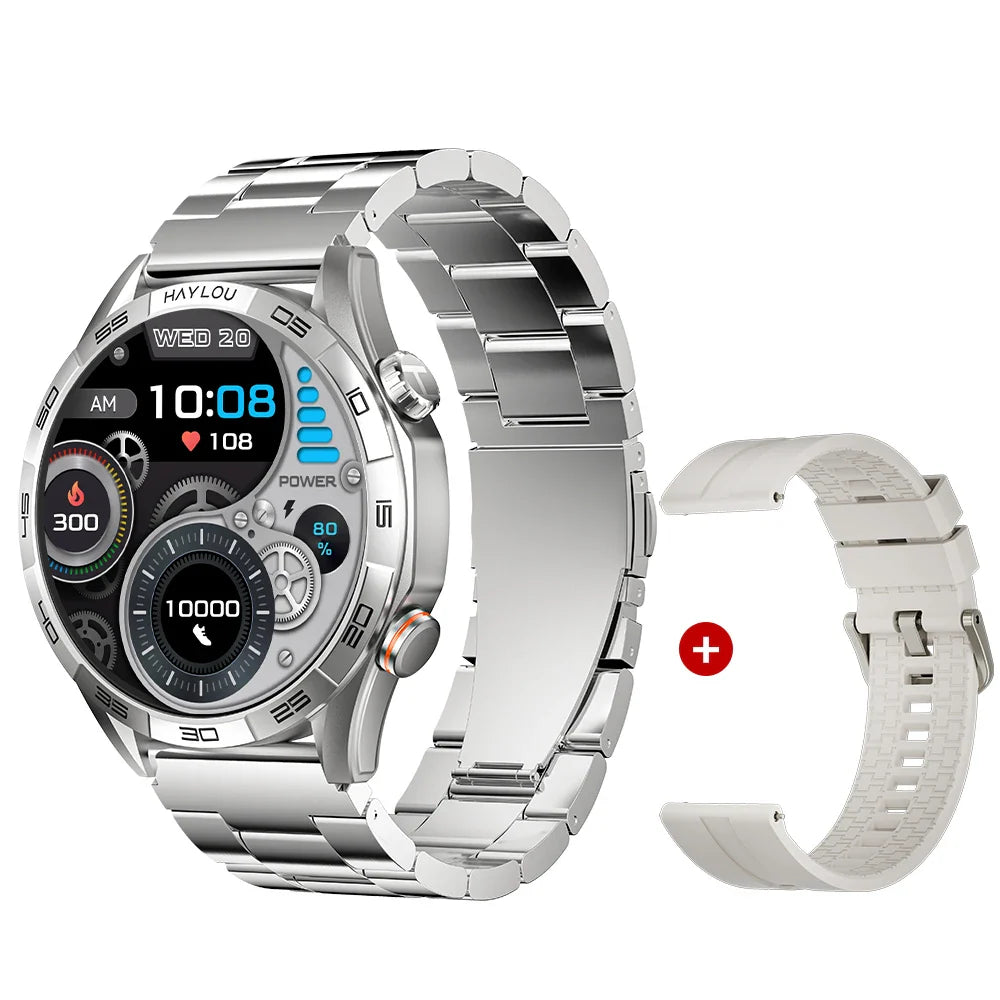 HAYLOU Solar 5 Smartwatch — 1.58" AMOLED, Voice Calling, 24H Health & Sports Tracker for Men
