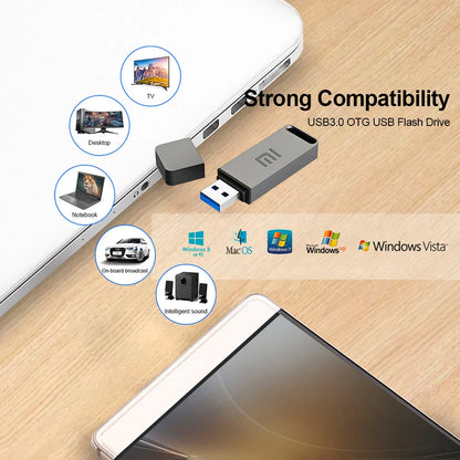 Original Xiaomi 2TB USB 3.0 Pen Drive – High-Speed Metal Flash Storage, Waterproof