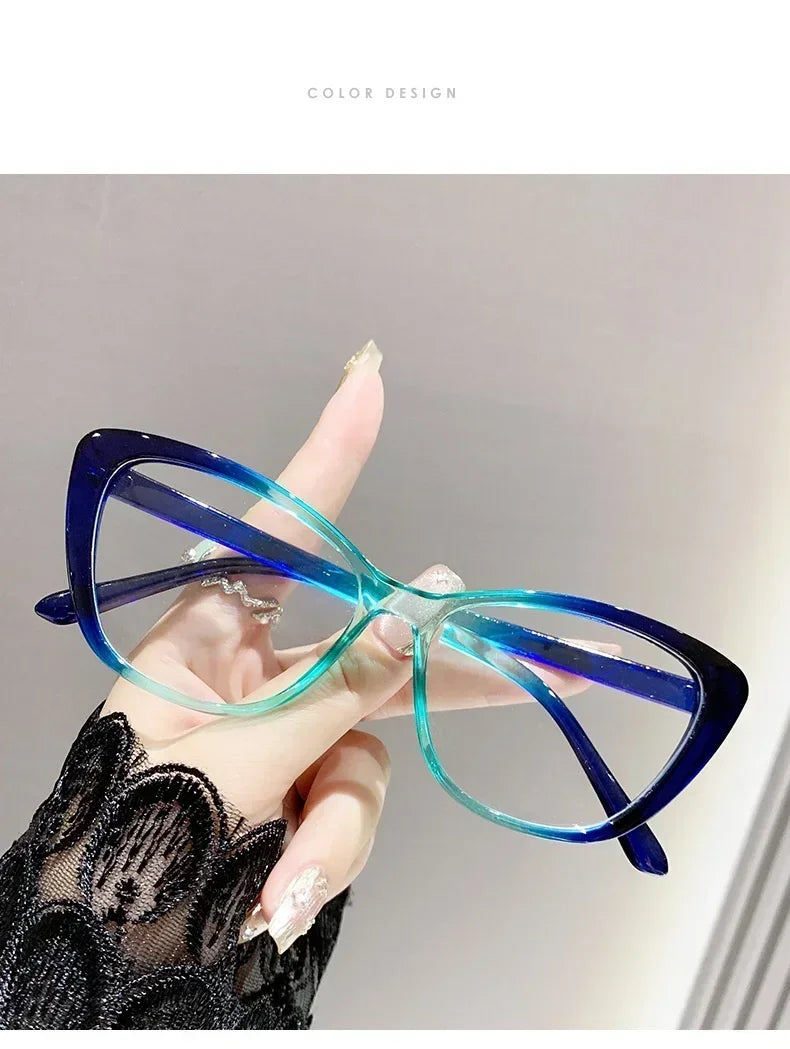 Fashion Cat Eye Reading Glasses – Luxury Anti-Blue Light Eyewear for Women & Men with Presbyopia