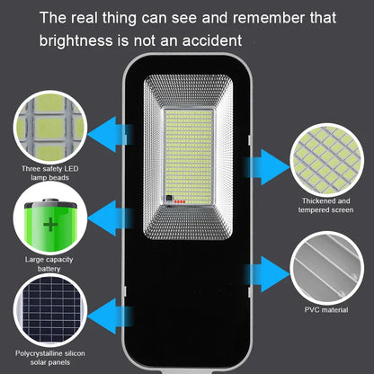 200W Outdoor Solar Street Light — Powerful 6000mAh Waterproof LED, Automatic Dusk-to-Dawn for Garage & Garden