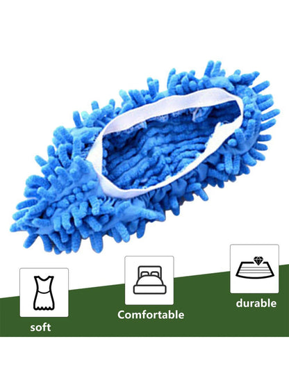 2PCS Chenille Dust Mop Slippers - Multi-Function Foot Socks Mop Caps for Effortless Floor Cleaning