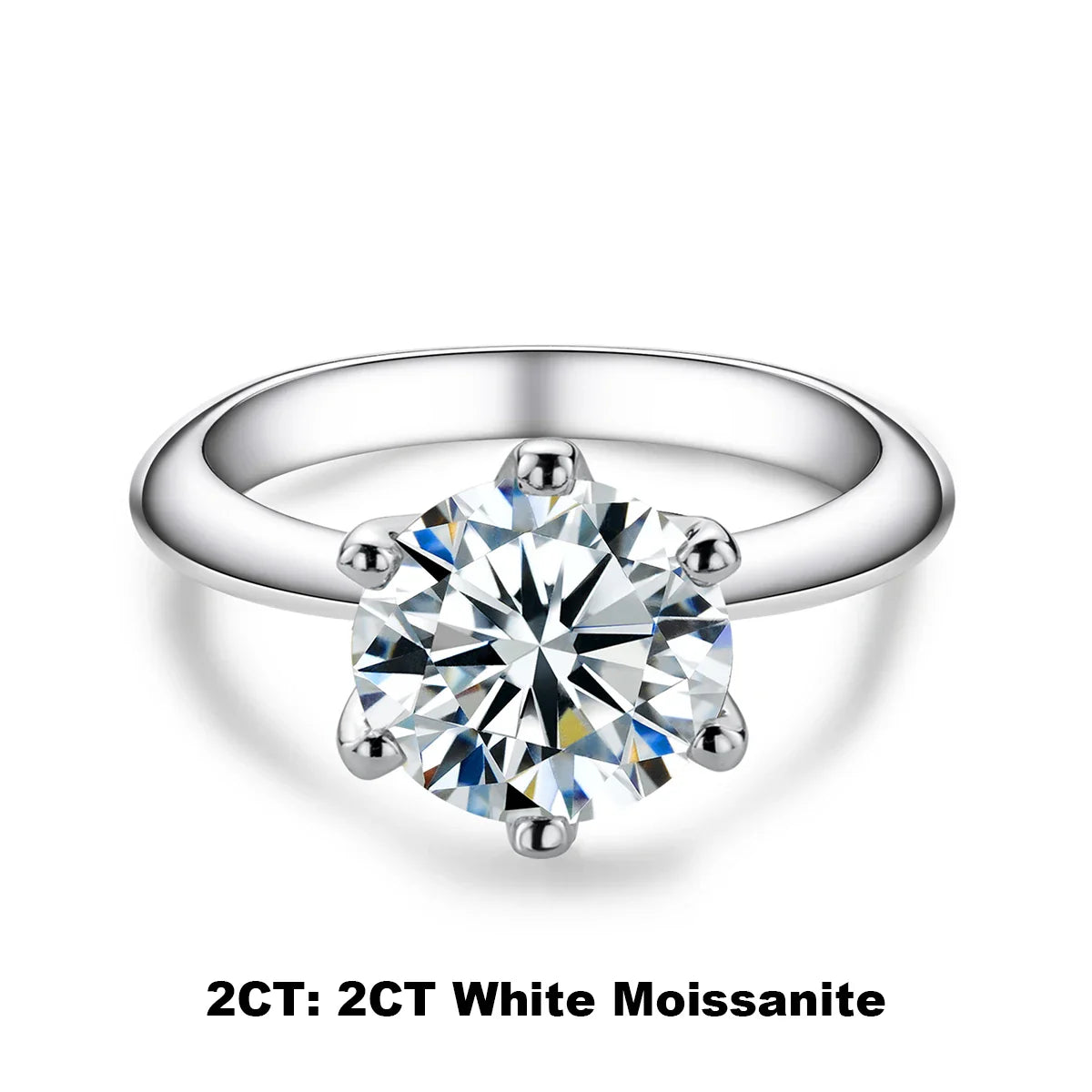AnuJewel D Color Moissanite Engagement Ring 1–5ct — 925 Sterling Silver Gold-Plated Solitaire Ring for Women, Wholesale