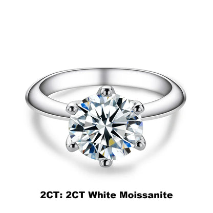 AnuJewel D Color Moissanite Engagement Ring 1–5ct — 925 Sterling Silver Gold-Plated Solitaire Ring for Women, Wholesale